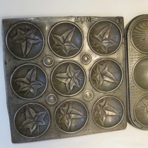 2 Vintage cookie baking trays