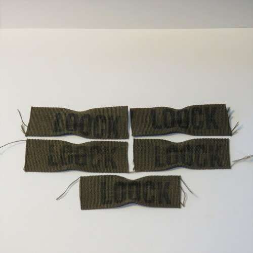 Lot of 5 SA Army Nutria name badges - Loock