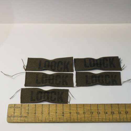 Lot of 5 SA Army Nutria name badges - Loock
