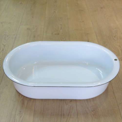 Vintage enamel bath for baby - Still in excellent condition - Size 46 x 72 cm