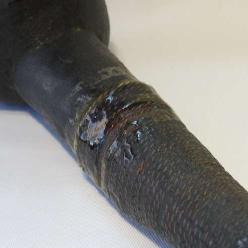West African vintage pipe with copper thread - Repaired