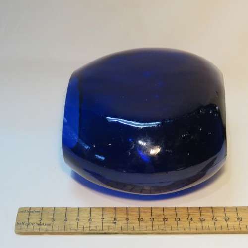 Vintage Italian blue glass flower pot
