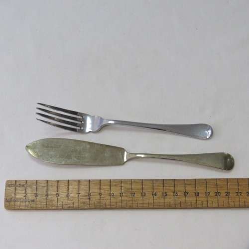 Lot of 8 vintage fish knives and forks