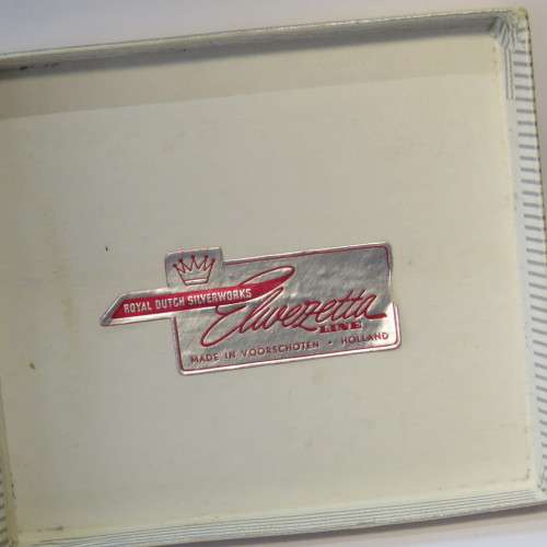 6 Dutch silverplated cocktail forks - In original box