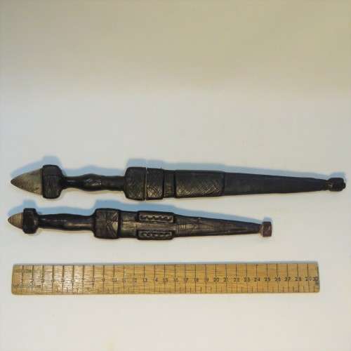Southern Algeria Tuareg daggers - Original Leather clad with bloodletting spikes - Top quality
