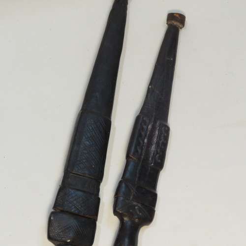 Southern Algeria Tuareg daggers - Original Leather clad with bloodletting spikes - Top quality