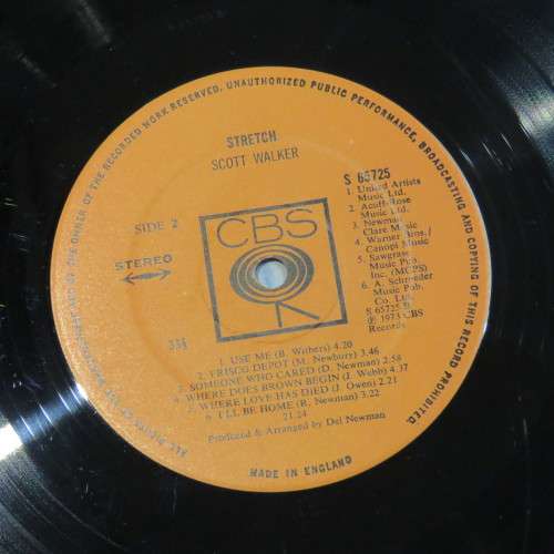 Vintage Vinyl Music Record LP 35 rpm Scott Walker Stretch CBS Records 1973