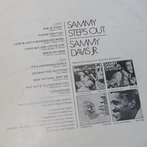 Vintage Music LP Vinyl 33 rpm Sammy Step out Sammy Davis JR RSLP 6410 - London 1970