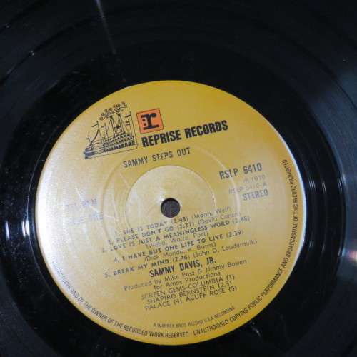 Vintage Music LP Vinyl 33 rpm Sammy Step out Sammy Davis JR RSLP 6410 - London 1970