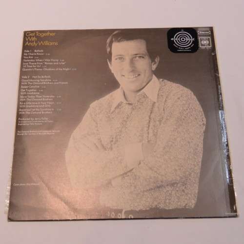 Vintage Vinyl Music Record LP 33 rpm Get Together with Andy Williams - CBS records ASF 1472