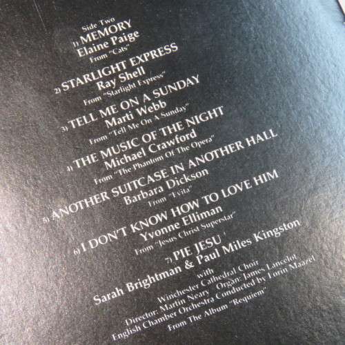 Vintage Vinyl Music Record LP 33 rpm The Premiere Collection The best of Andrew Lloyd Webber