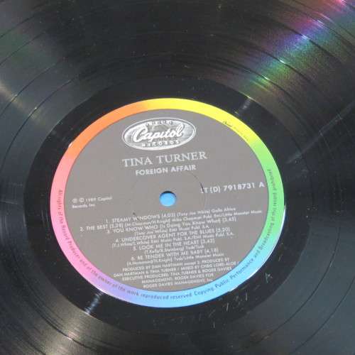 Vintage Vinyl Music Record LP 33 rpm Tina Turner Foreign Affair 1989 - EMI-ST(D) 7918731