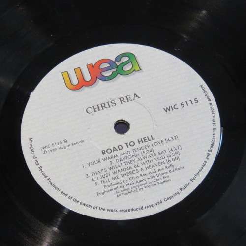 Vintage Music LP Vinyl 33 rpm Chris Rea The Road to Hell 1989 Magnet records WIC5115