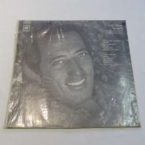 Vintage Vinyl Music Record LP 33 rpm - Andy Williams Love Story - CBS Records - ASF 1568