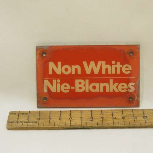 Vintage Fuel station toilet door nameplate - 1960/70 - Non-White/Nie-Blankes