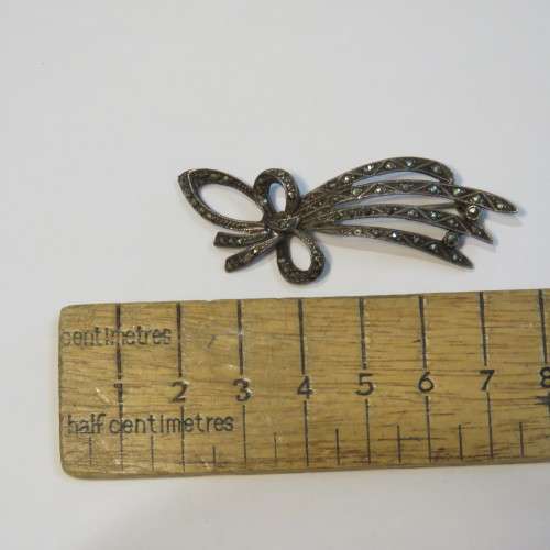 Sterling silver markasite brooch