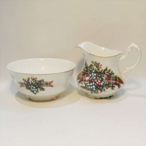 Liverpool Rd handpainted milk jug and sugar bowl