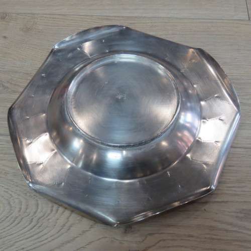 Silverplated Bangkok arts and crafts ice/punch bucket on drip tray - 37 cm High