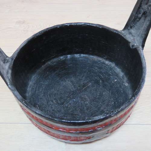Chinese red, black and gold wedding basket - Top 28 x 28 cm - 46 cm High