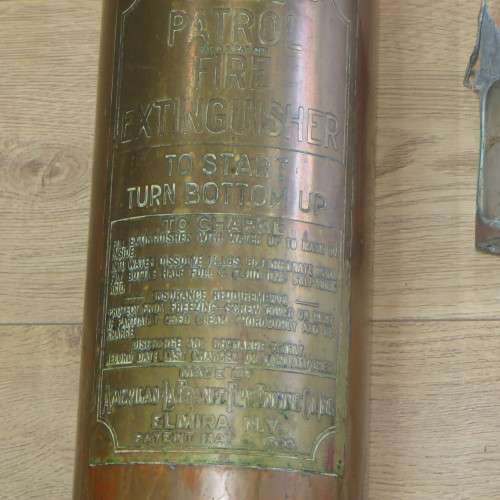 Antique Patrol Fire Extinguisher - Elmira New York - Issued by Central Fire Appliances South Africa