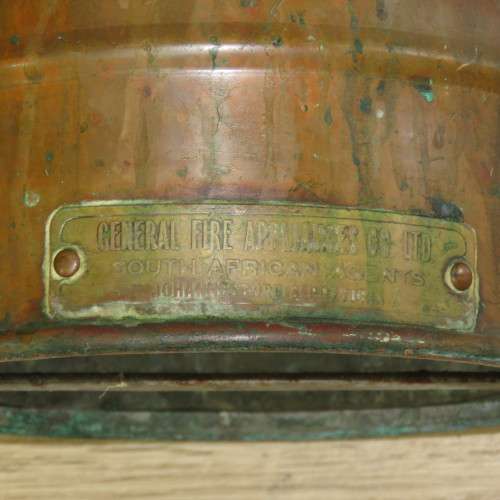 Antique Patrol Fire Extinguisher - Elmira New York - Issued by Central Fire Appliances South Africa