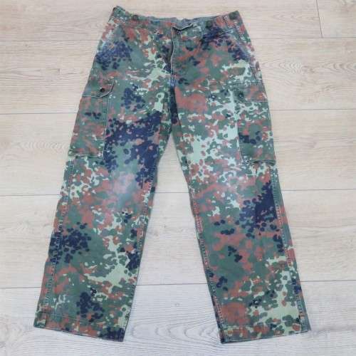 German Army Flecktarn Camo combat trousers - Size 34 - Inner leg 69 cm
