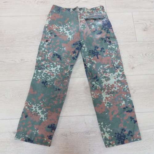 German Army Flecktarn Camo combat trousers - Size 34 - Inner leg 69 cm