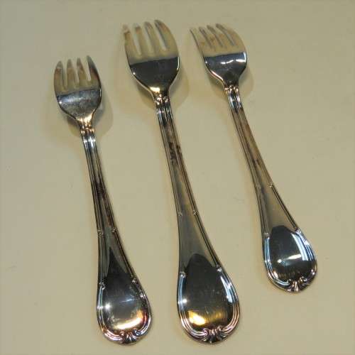 Single setting with 6 pieces - SANT ANDREA knives and forks - Unused, but personalized