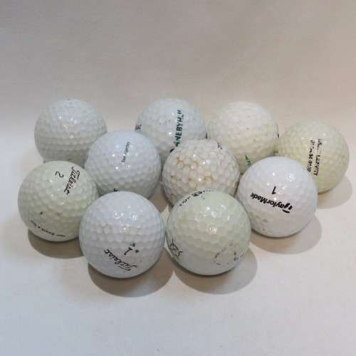 Lot of 10 used golf balls