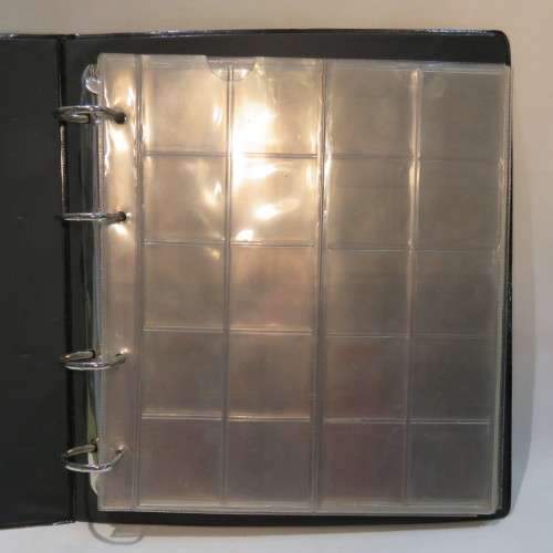 Vintage coin Album with 8 pages - Coins and notes