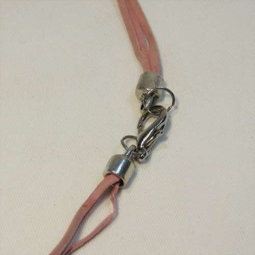 Costume jewellery pink necklace with cross pendant
