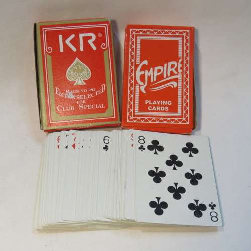 Vintage dominoes card and dice game box with all items - Dominoes and dice are wood with brass inlay