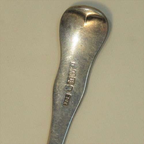 Scottish Edinburgh silver spoon - Possibly 1822 - Unknown maker JM - 48 grams