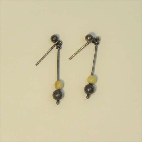 Pair of antique silver earrings