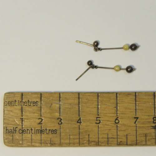Pair of antique silver earrings