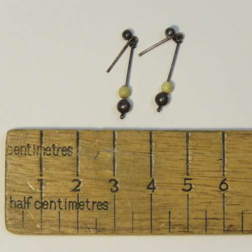 Pair of antique silver earrings