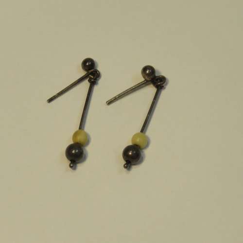 Pair of antique silver earrings