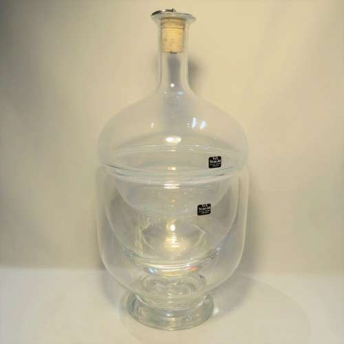 Vintage VAS VITREUM crystal insulated decanter / ice holder