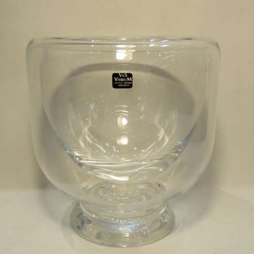 Vintage VAS VITREUM crystal insulated decanter / ice holder