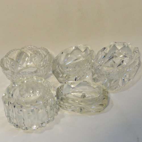 Lot of 5 antique salt cellars
