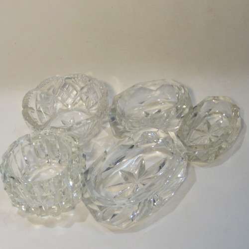 Lot of 5 antique salt cellars