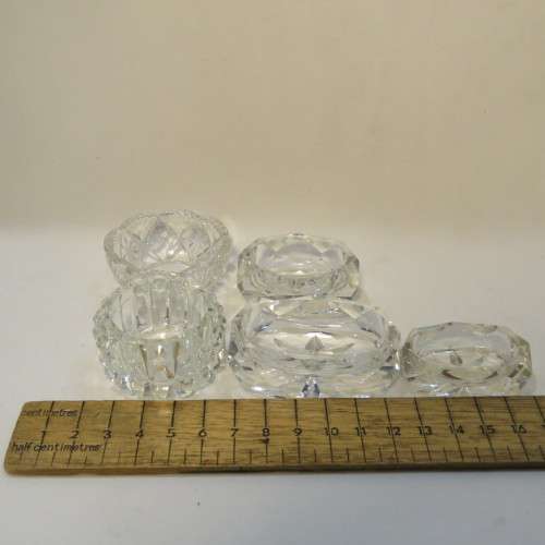 Lot of 5 antique salt cellars