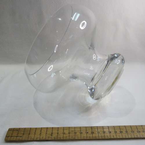 Heavy Vintage glass rose bowl / Salad bowl