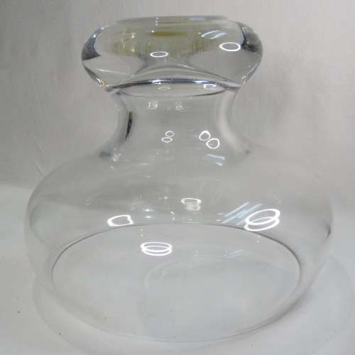 Heavy Vintage glass rose bowl / Salad bowl