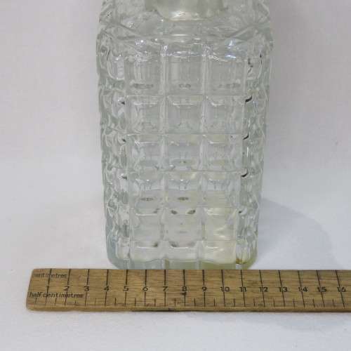 Edwardian Oak Tantalus with silver trimmings - Only 1 decanter plus 3 tops