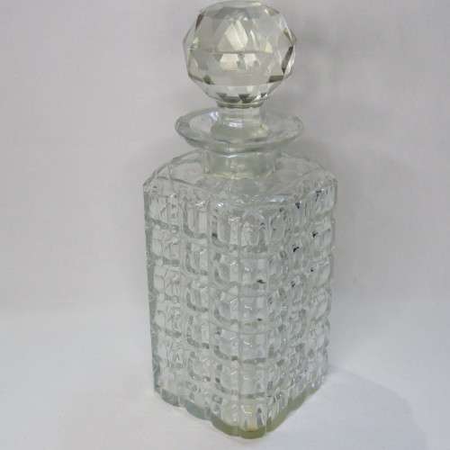 Edwardian Oak Tantalus with silver trimmings - Only 1 decanter plus 3 tops