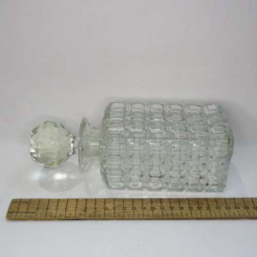 Edwardian Oak Tantalus with silver trimmings - Only 1 decanter plus 3 tops