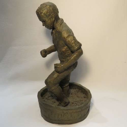 Set of Bronzed resin sculptures of winemakers by Miriam Schwartz