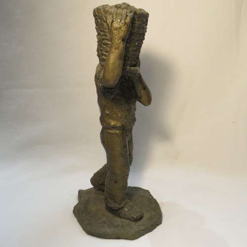 Set of Bronzed resin sculptures of winemakers by Miriam Schwartz