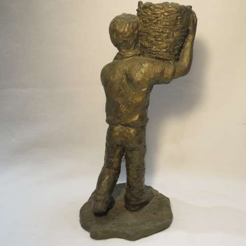 Set of Bronzed resin sculptures of winemakers by Miriam Schwartz